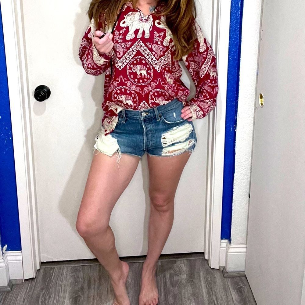 AGOLDE Los Angeles Parker denim shorts, size 28